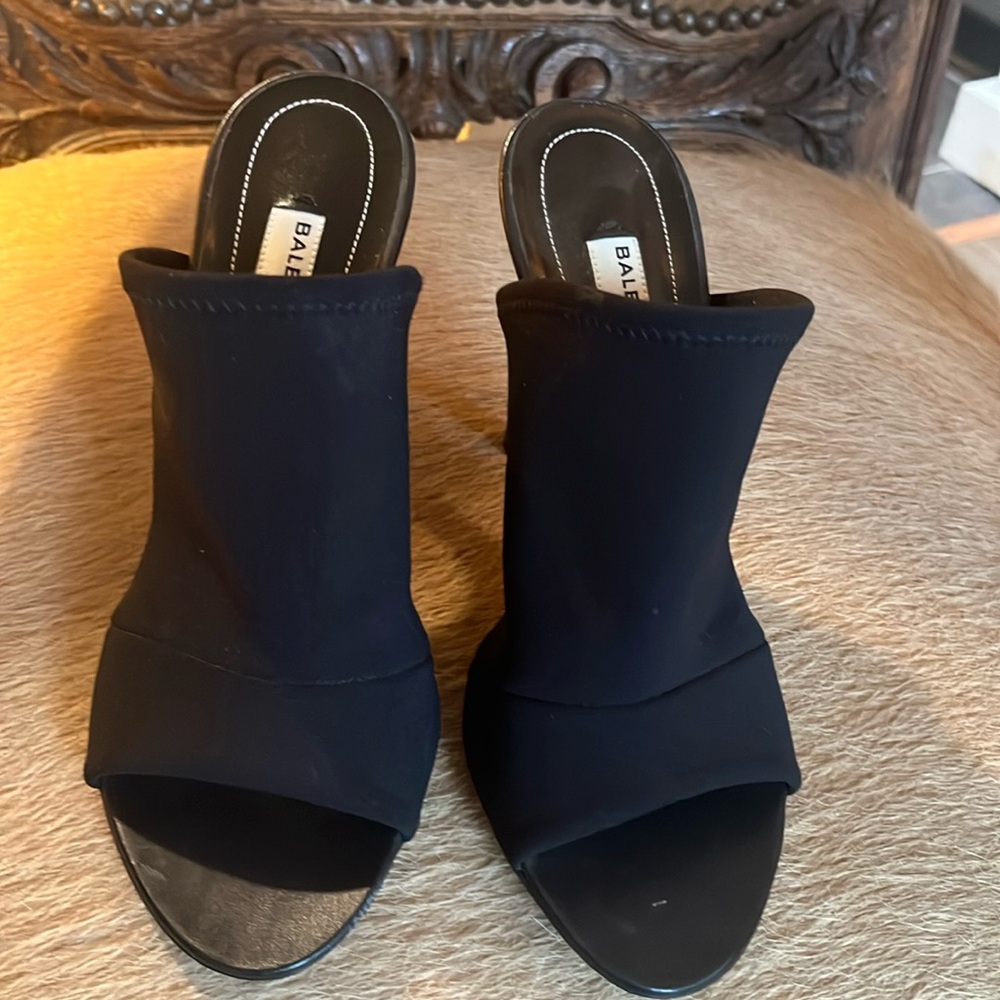 Balenciaga black open back shoe
